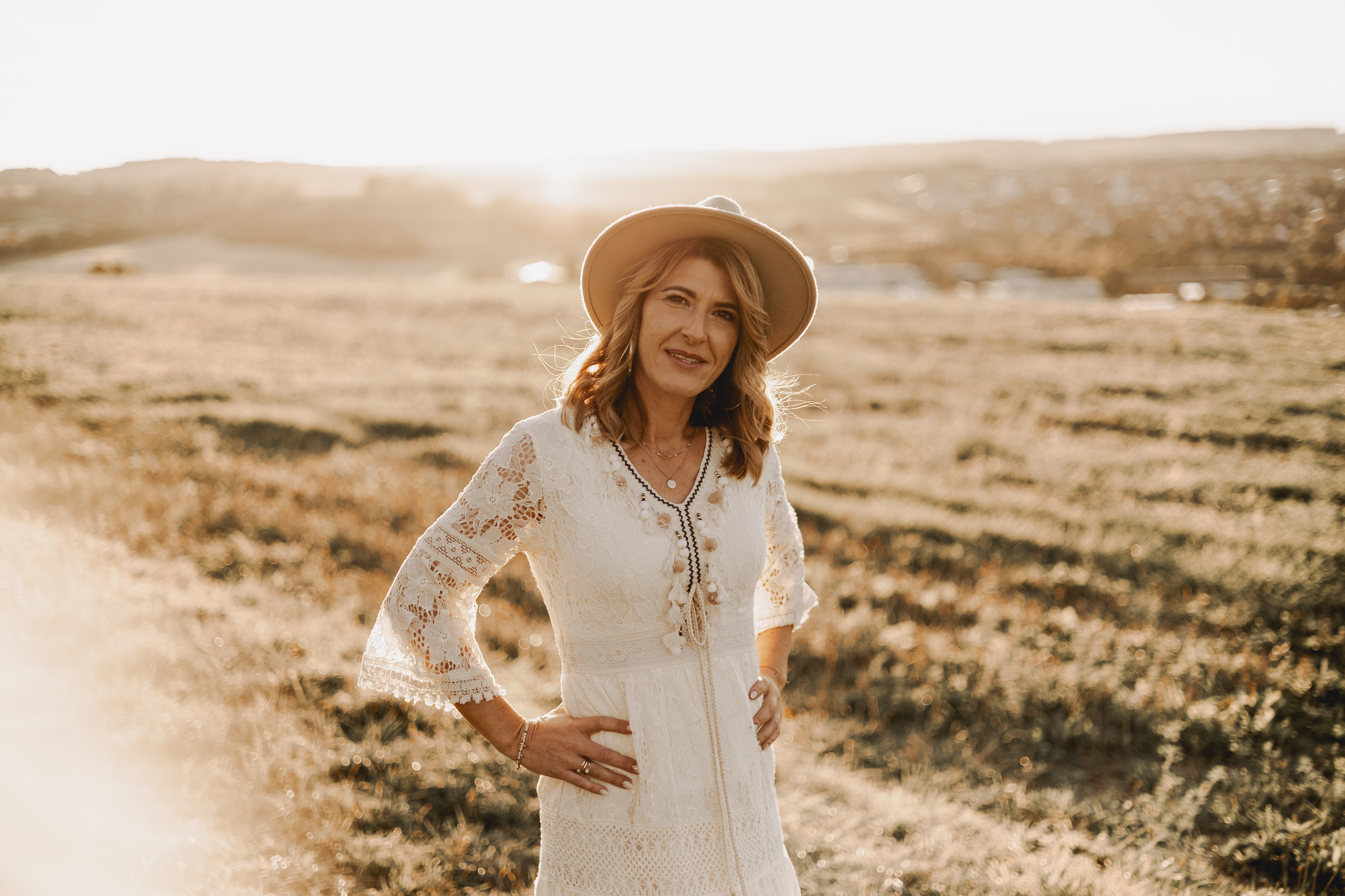 Portraitshooting zum Sonnenuntergang am Wartturm in Buchen